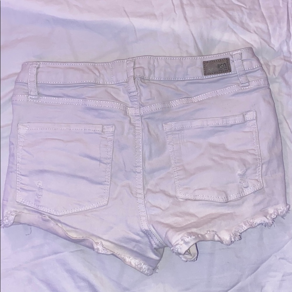 White Ripped Shorts - Picture 2 of 3